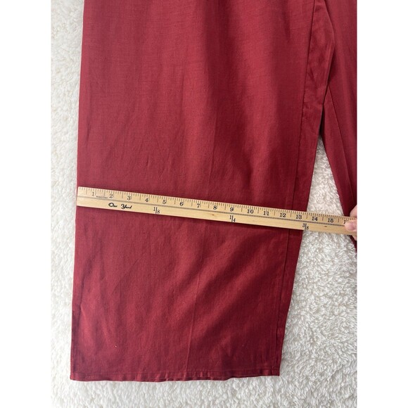 Compagnie Internationale Express Pants Women's Large Wide Leg 90s Y2K Red NWT - Picture 6 of 12